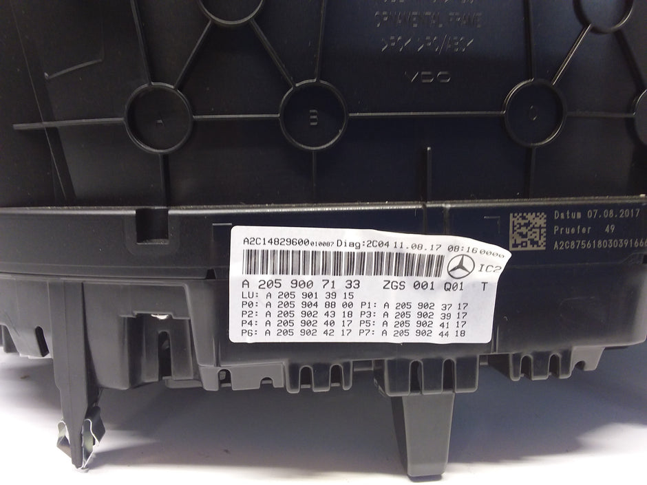 MERCEDES C-CLASS SPEEDOMETER INSTRUMENT CLUSTER W205 A2059007133 FM0062 2017