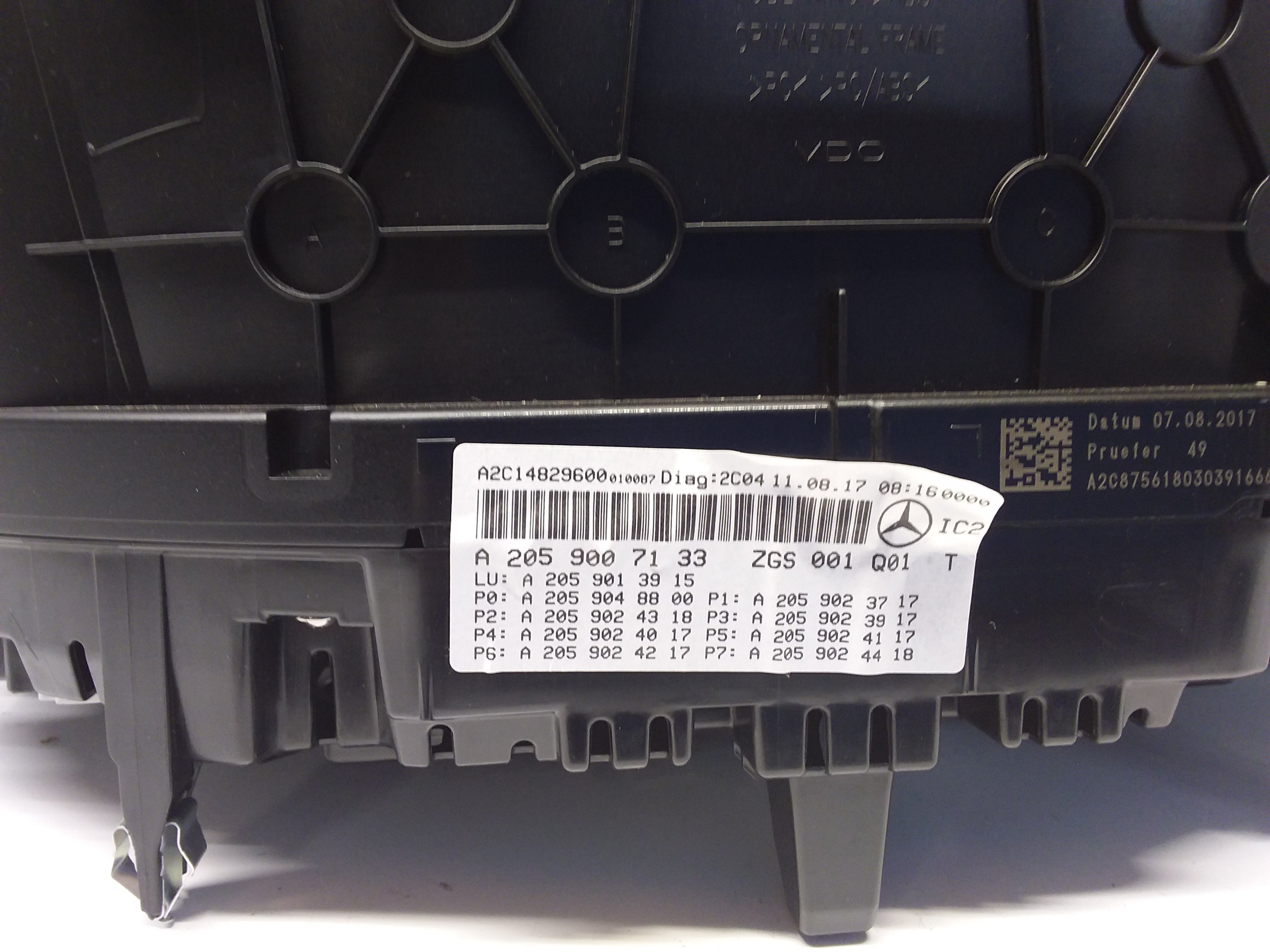 MERCEDES C-CLASS SPEEDOMETER INSTRUMENT CLUSTER W205 A2059007133 FM0062 2017