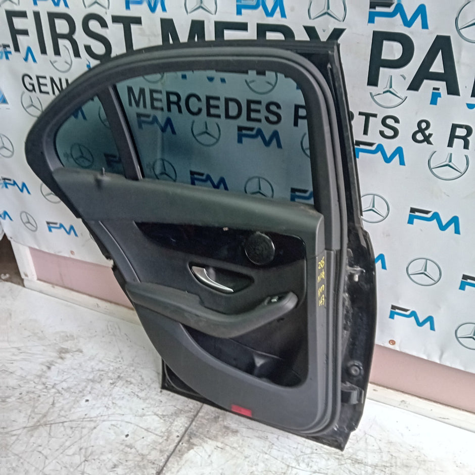 MERCEDES BENZ C-CLASS W205 PASSENGER SIDE REAR DOOR N/S/R BLACK COMPLETE FMD143