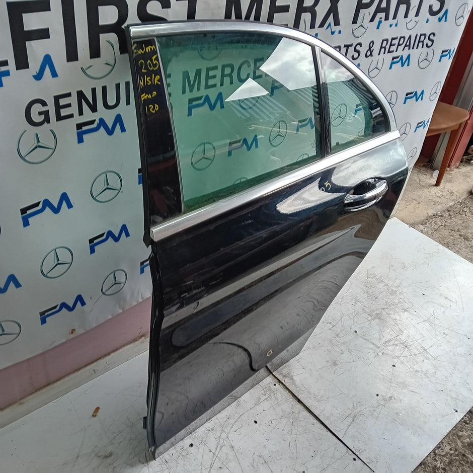 MERCEDES BENZ C-CLASS W205 PASSENGER SIDE REAR DOOR N/S/R BLACK FMD120