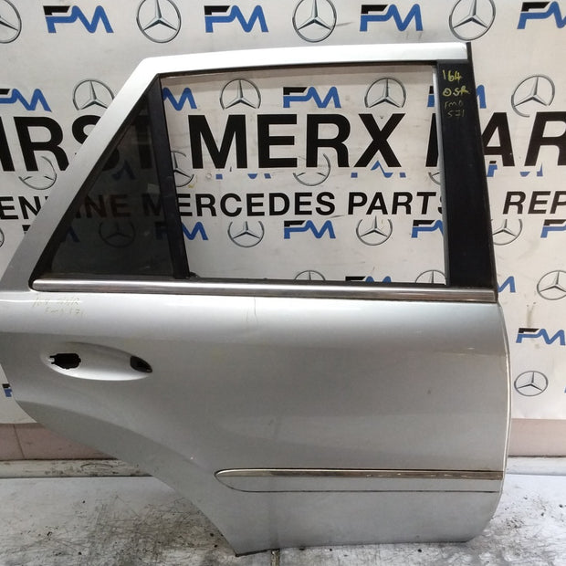 MERCEDES M-CLASS W164  DRIVER REAR DOOR OSR SILVER 2005-11 FMD571