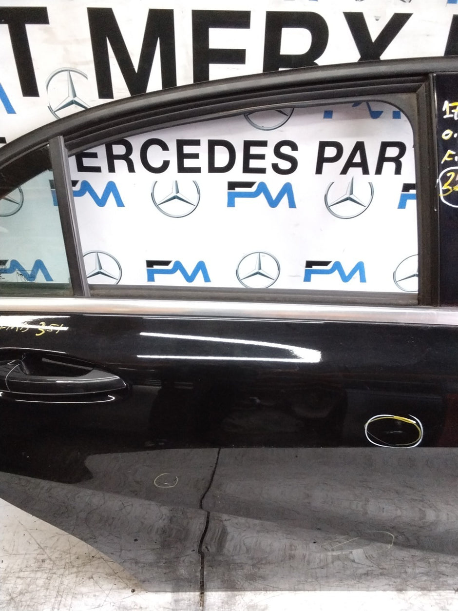 MERCEDES A-CLASS W176 DRIVER REAR DOOR OSR BLACK 2012-18 COMPLETE FMD351