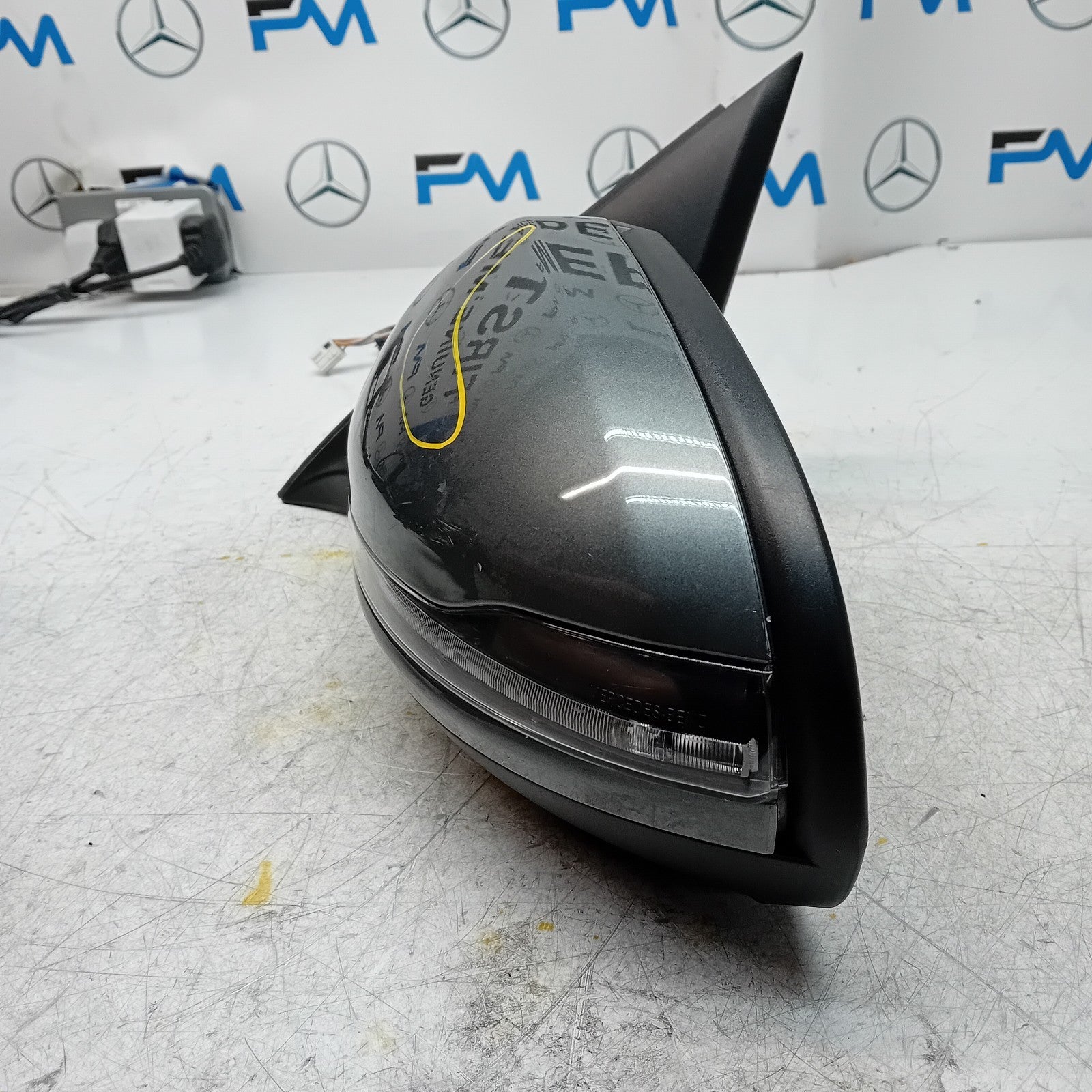 MERCEDES BENZ GLC W253 PASSENGER WING MIRROR NS GREY PL A2538103901 FMM85