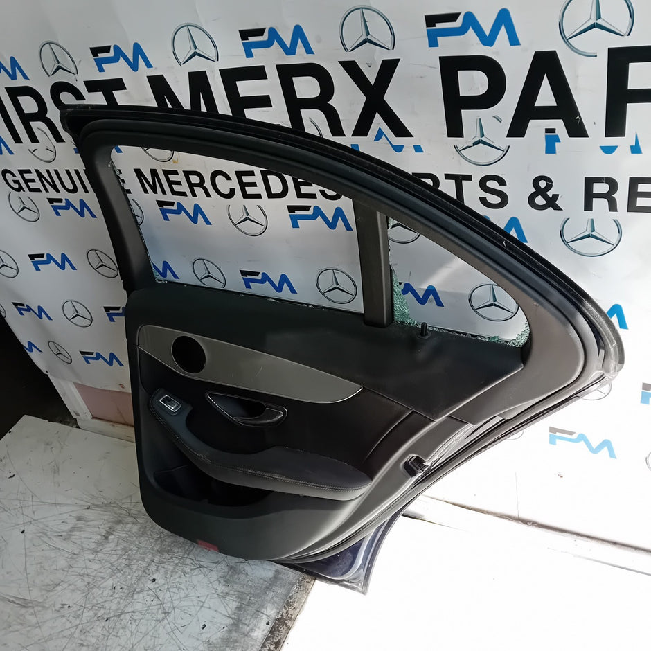MERCEDES C-CLASS W205 SLN DRIVER REAR DOOR OSR BLUE 2014 ON COMPLETE FMD431