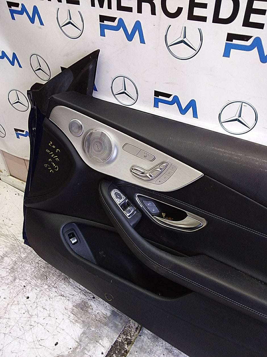 MERCEDES C-CLS W205 COUPE DRIVER FRONTDOOR OSF BLUE 2016 ONWARDS COMPLETE FMD615