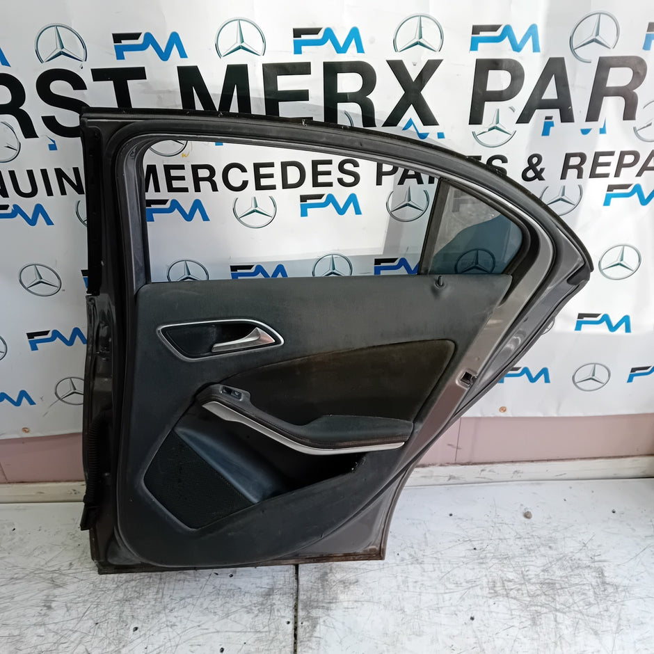 MERCEDES BENZ  A-CLASS W176 DRIVER REAR DOOR OSR GREY 2012- 2018 COMPLETE FMD209