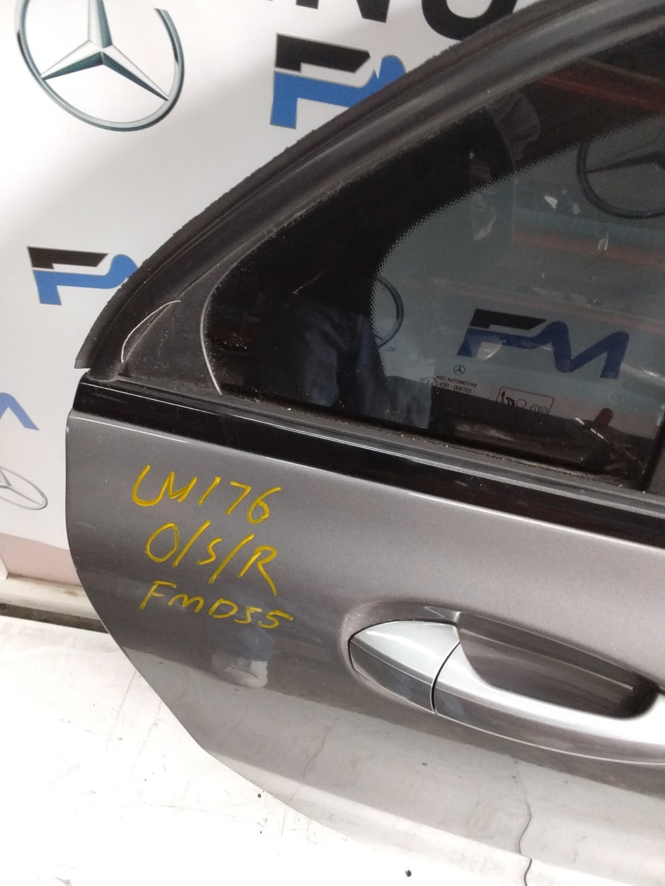 MERCEDES BENZ  A-CLASS W176 DRIVER SIDE REAR DOOR N/S/R COMPLETE GREY FMD55