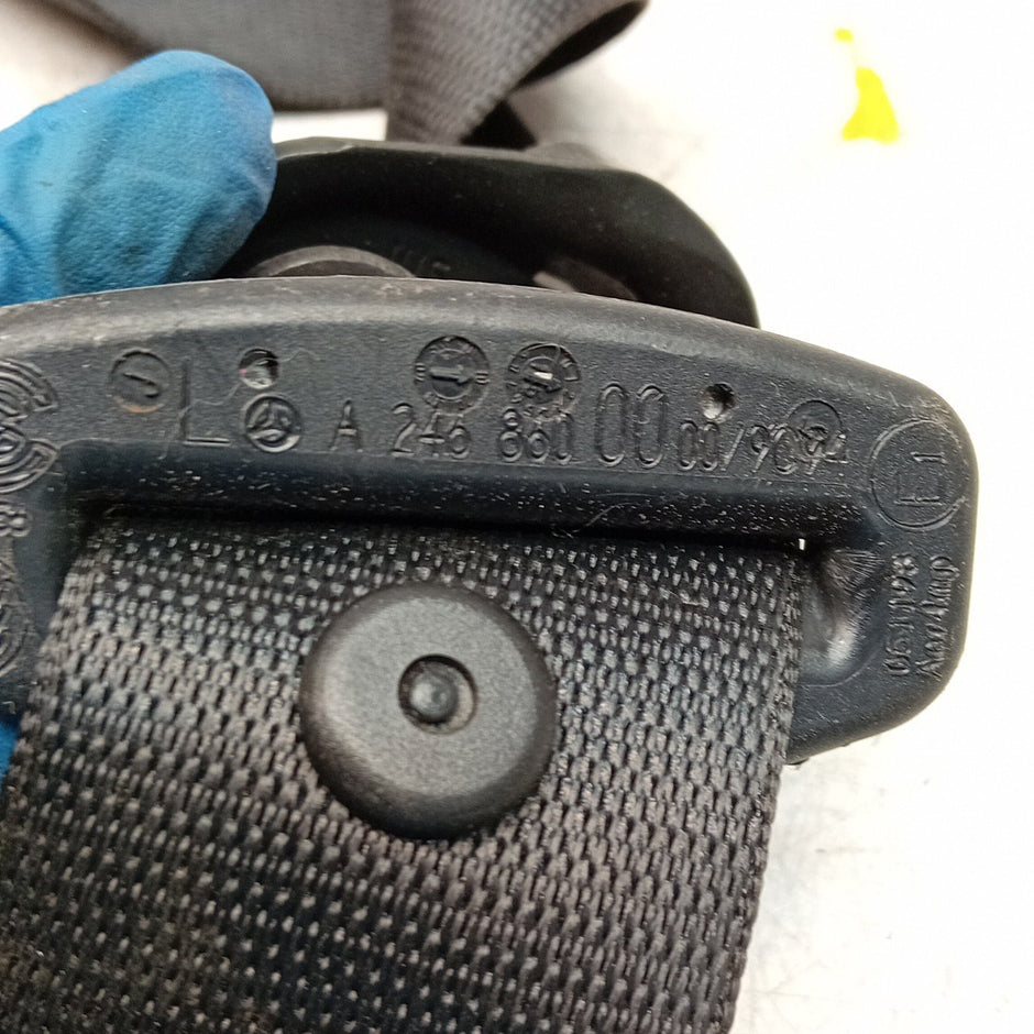 MERCEDES BENZ B-CLASS W246 SEAT BELT REAR PASSENGER A2468600000 BLACK FM001236