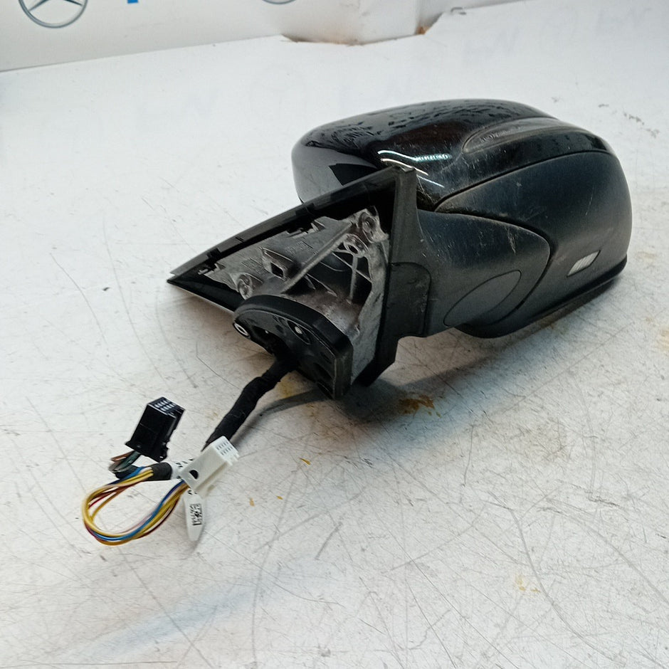 MERCEDES C-CLASS W205 PASSENGER WING MIRROR NS BLACK 2014 PL A2058104702 FMM61