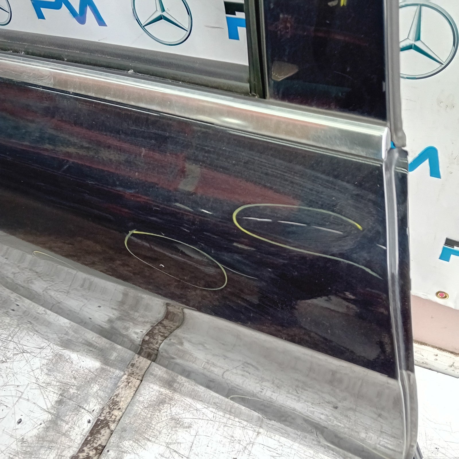 MERCEDES A-CLASS W176 DRIVER REAR DOOR OSR BLACK 2012-2018 COMPLETE FMD444