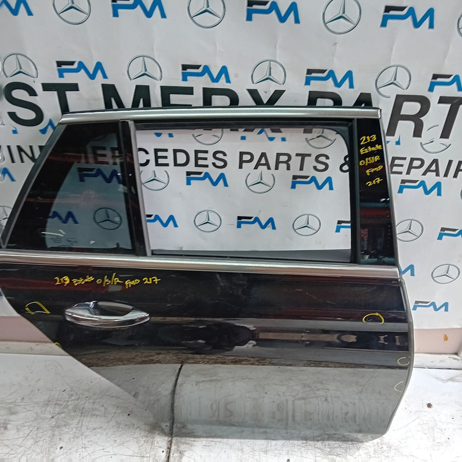 MERCEDES E-CLASS S213 ESTATE DRIVER REAR DOOR OSR BLACK 2016 ON COMPLETE FMD217