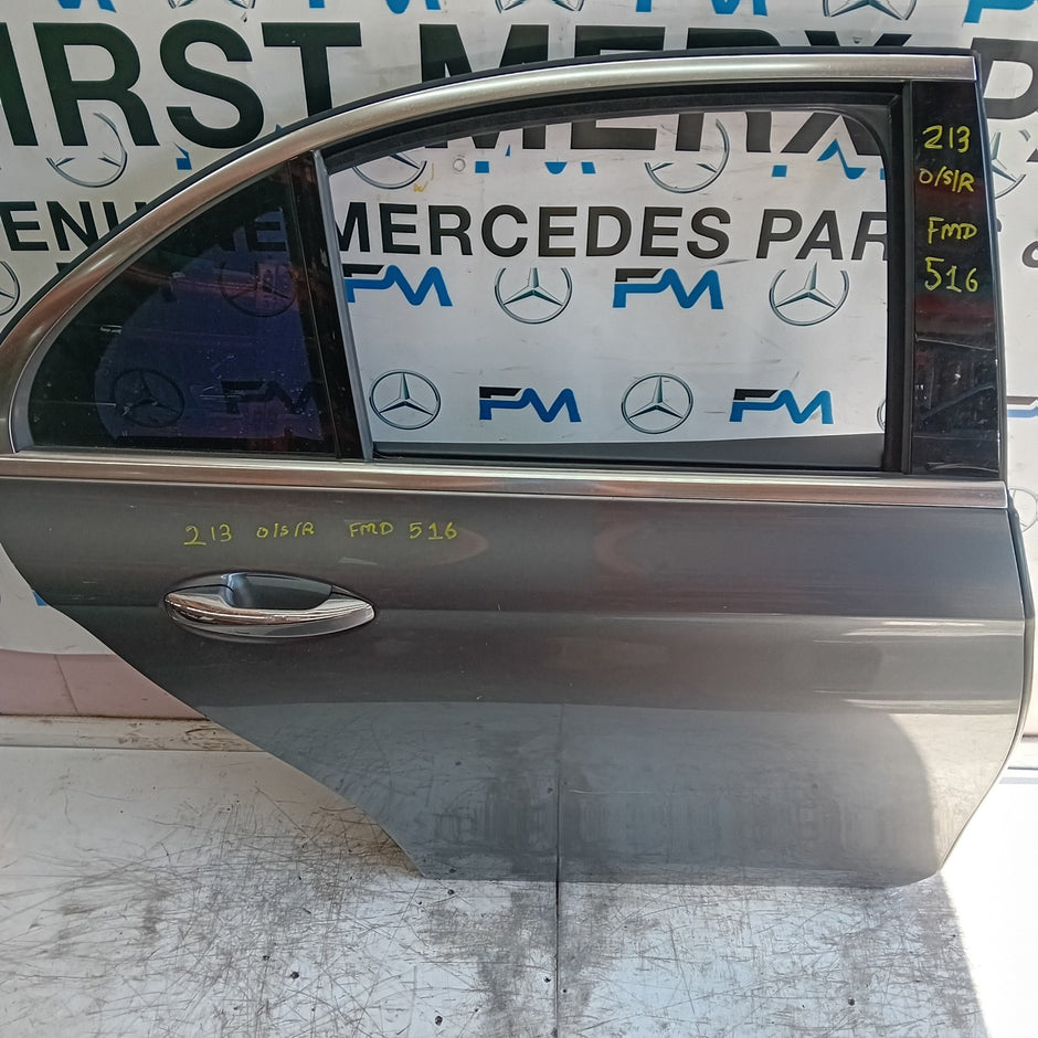 MERCEDES E-CLASS W213 DRIVER FRONT DOOR OSR 2016 ON GREY COMPLETE  FMD516