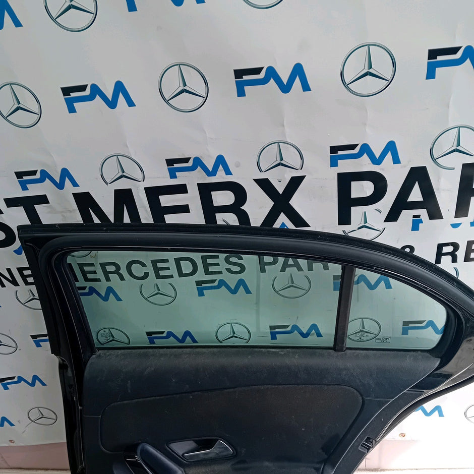 MERCEDES BENZ A-CLASS W177 DRIVER SIDE REAR DOOR O/S/R BLACK  COMPLETE FMD151