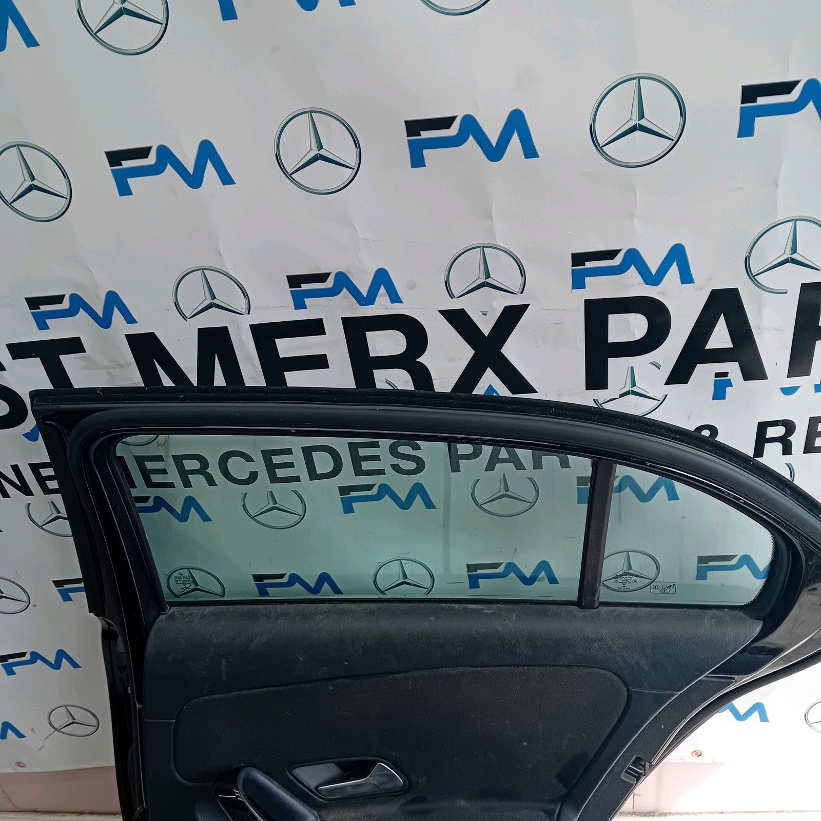MERCEDES BENZ A-CLASS W177 DRIVER SIDE REAR DOOR O/S/R BLACK  COMPLETE FMD151