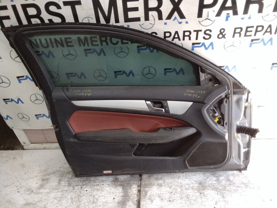 MERCEDES BENZ C-CLS W204 SLN PASSENGER FRONT DOOR NSF SILVER 2008-14  FMD595