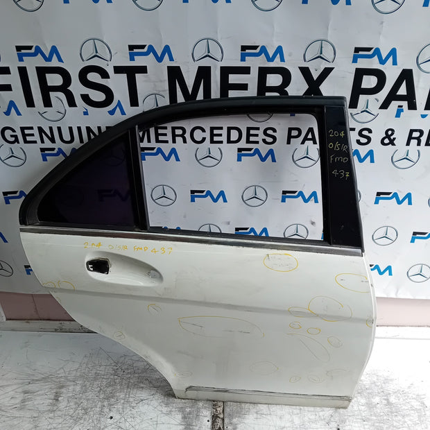 MERCEDES C-CLASS W204 SLN DRIVER REAR DOOR OSR WHITE 2009-2014 FMD437