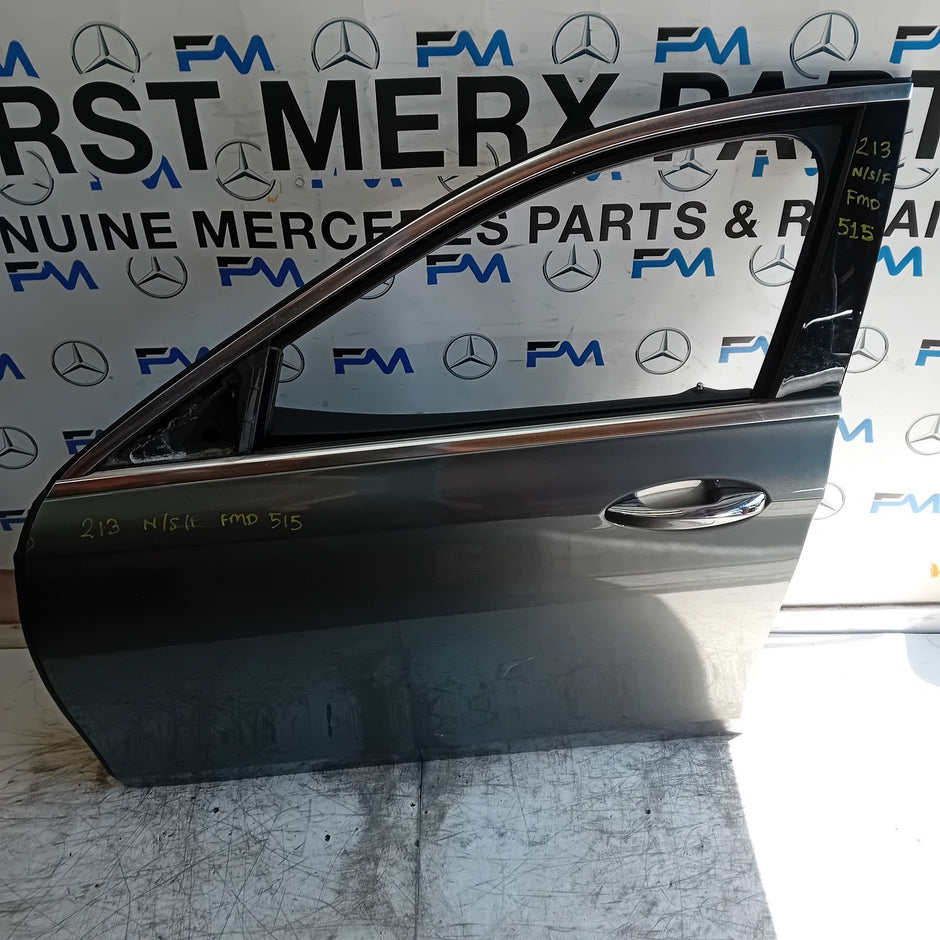 MERCEDES E-CLASS W213 PASSENGER FRONT DOOR NSF 2016 ON GREY COMPLETE  FMD515
