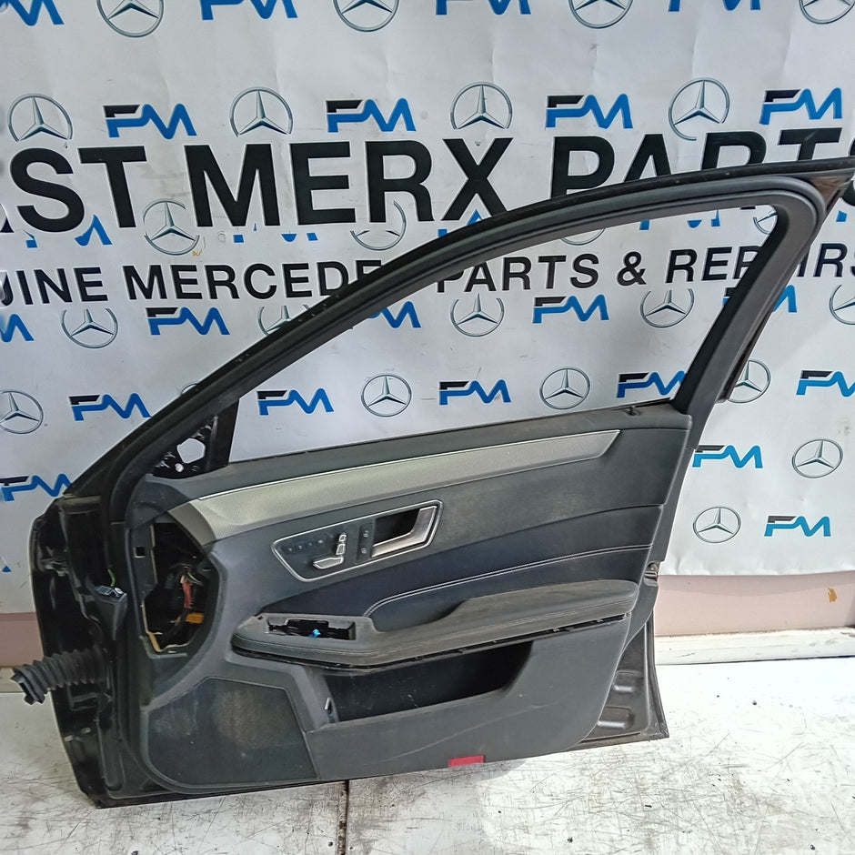 MERCEDES BENZ E-CLASS W212 DRIVER FRONT DOOR OSF BLACK 2009-16 COMPLETE FMD226