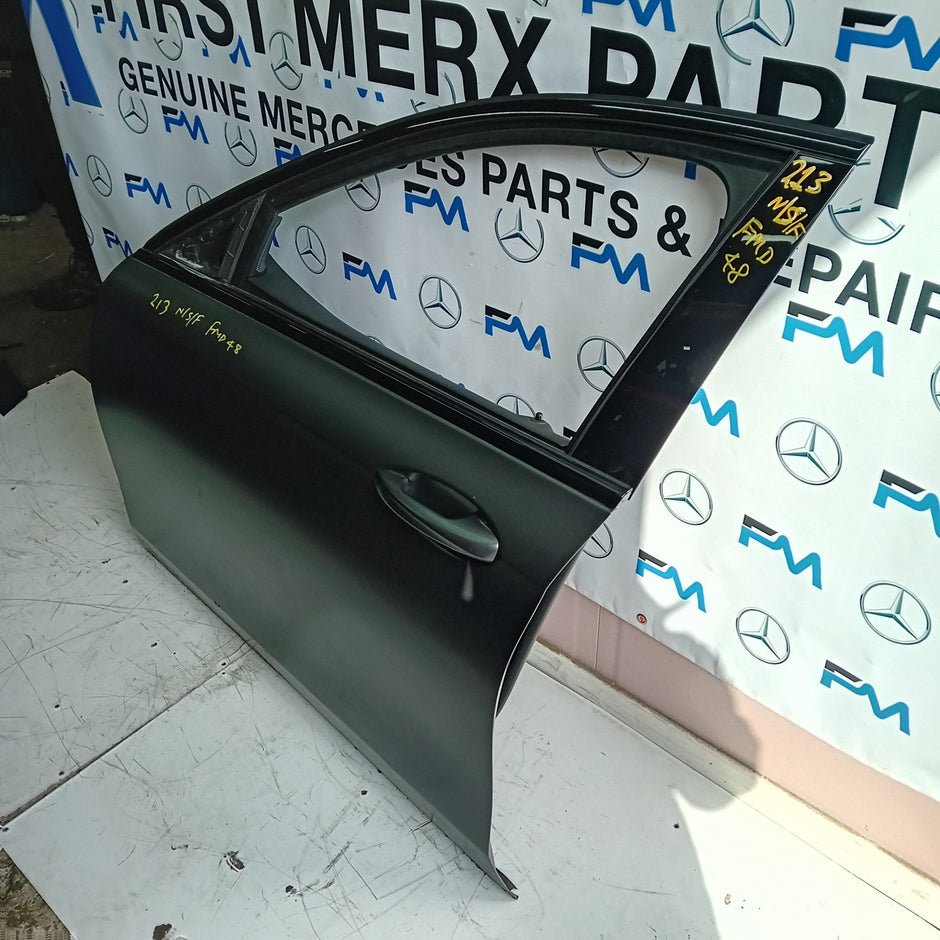 MERCEDES BENZ E-CLASS W213 PASSENGER SIDE FRONT DOOR N/S/F COMPLETE GREY FMD48