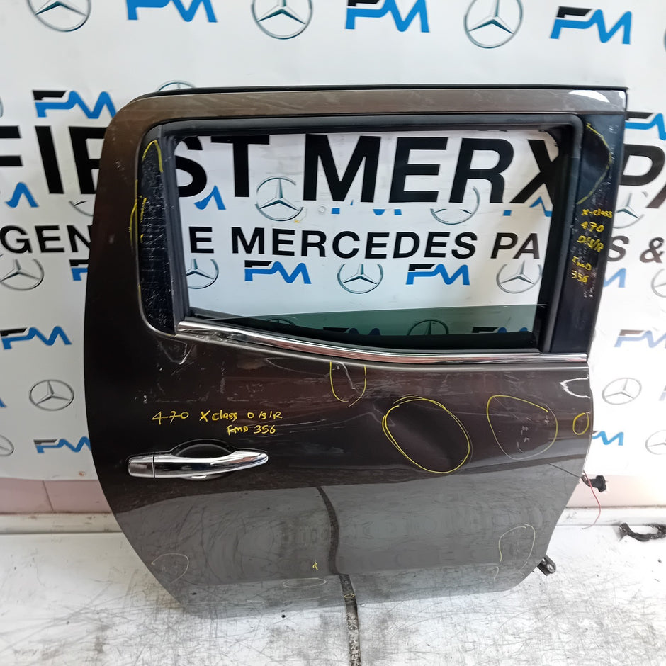 MERCEDES BENZ X-CLASS W470 DRIVER REAR DOOR OSR BROWN COMPLETE FMD356
