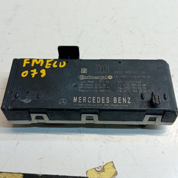  MERCEDES BENZ S-CLASS W222 13-17 TAILGATE CONTROL MODULE A2229006008 FMECU078