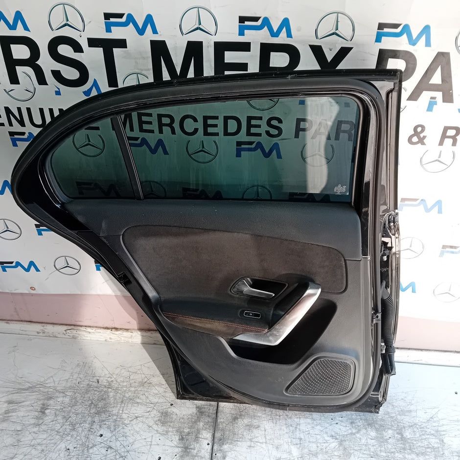 MERCEDES A-CLASS W177 PASSENGER REAR DOOR NSR BLACK 2018 COMPLETE FMD482
