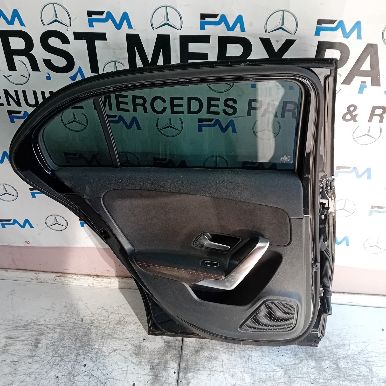 MERCEDES A-CLASS W177 PASSENGER REAR DOOR NSR BLACK 2018 COMPLETE FMD482