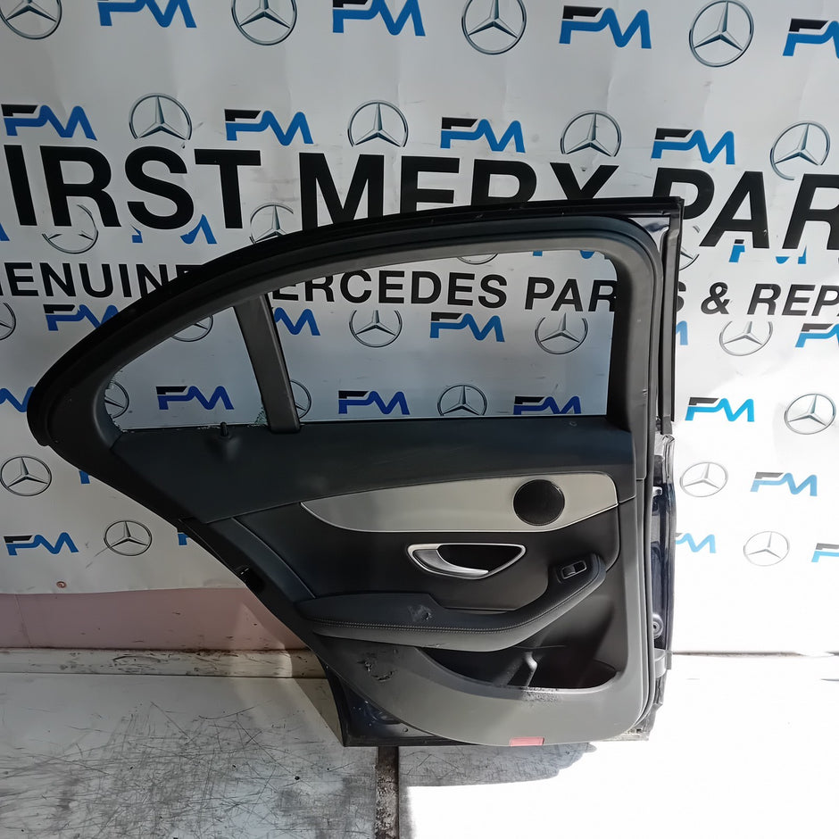 MERCEDES C-CLASS W205 SLN DRIVER REAR DOOR OSR BLUE 2014 ON COMPLETE FMD432