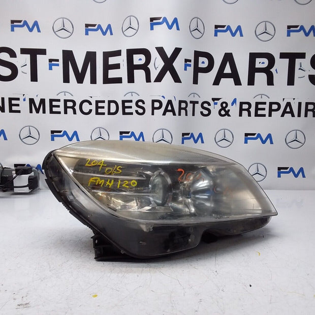 2008 MERCEDES C-CLASS W204 HEADLIGHT DRIVER SIDE OS A2048208681 FMH120 (DAMAGED)