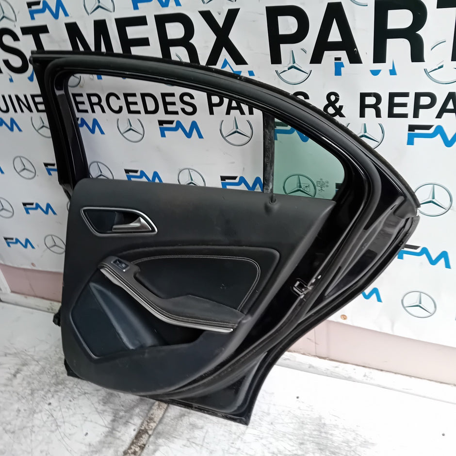 MERCEDES A-CLASS W176 DRIVER REAR DOOR OSR BLACK 2012-2018 COMPLETE FMD444