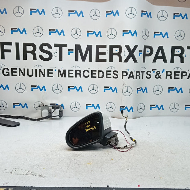 MERCEDES A-CLASS W177 PASSENGER WING MIRROR NS WHIT 2018 PL A1778109902 FMM59