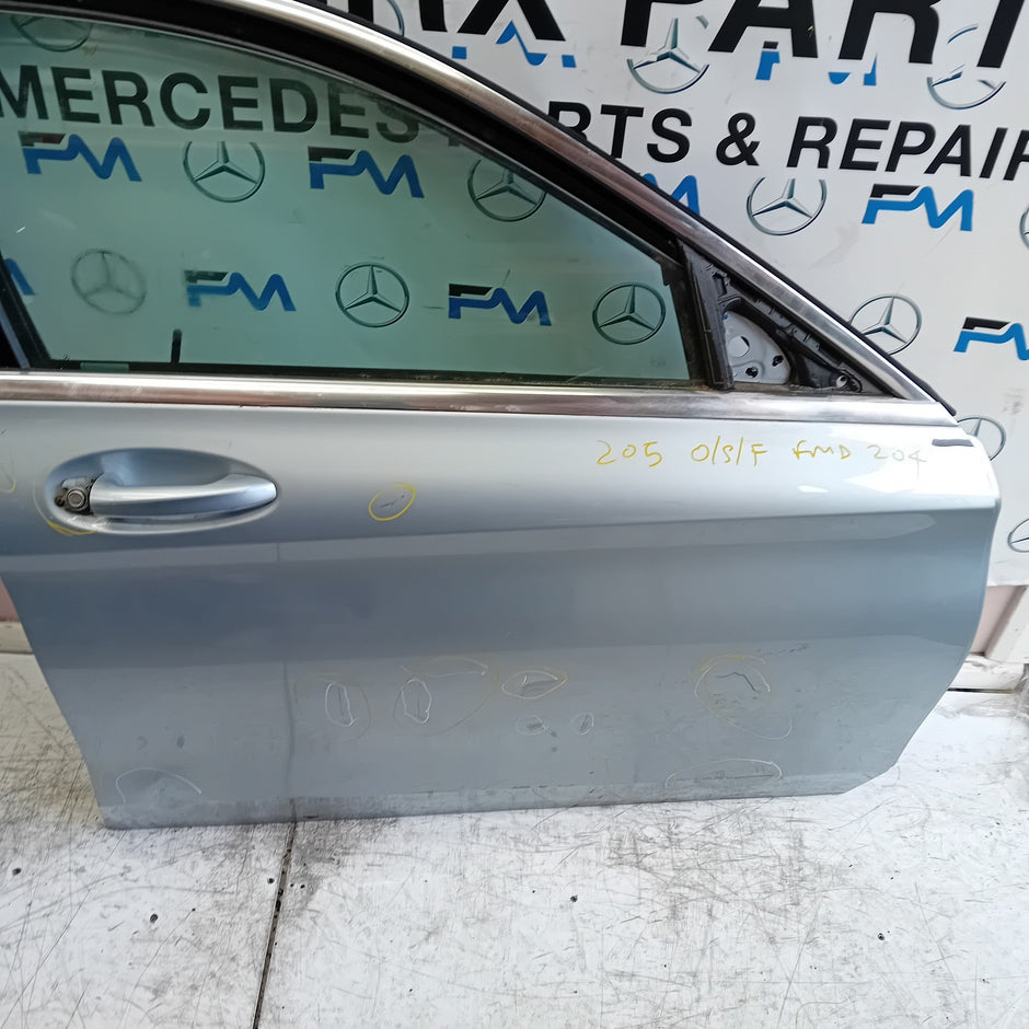 MERCEDES BENZ C-CLASS W205 SALOON DRIVER  FRONT DOOR OSF SILVER 2014 ON  FMD204