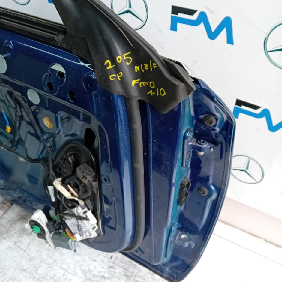 MERCEDES C-CLASS W205 CP PASSENGER FRONT DOOR NSF 2016 ON BLUE FMD410