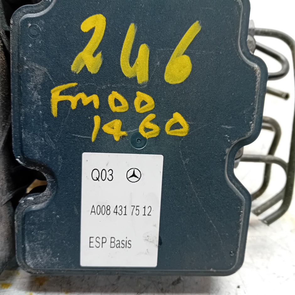 MERCEDES BENZ B-CLASS W246 ABS PUMP CONTROL MODULE UNIT A0084317512 FM001460