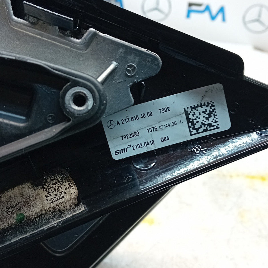 MERCEDES E-CLASS W213 DRIVER  WING MIRROR OSF GREY 2016 PL BS A2138104000 FMM66