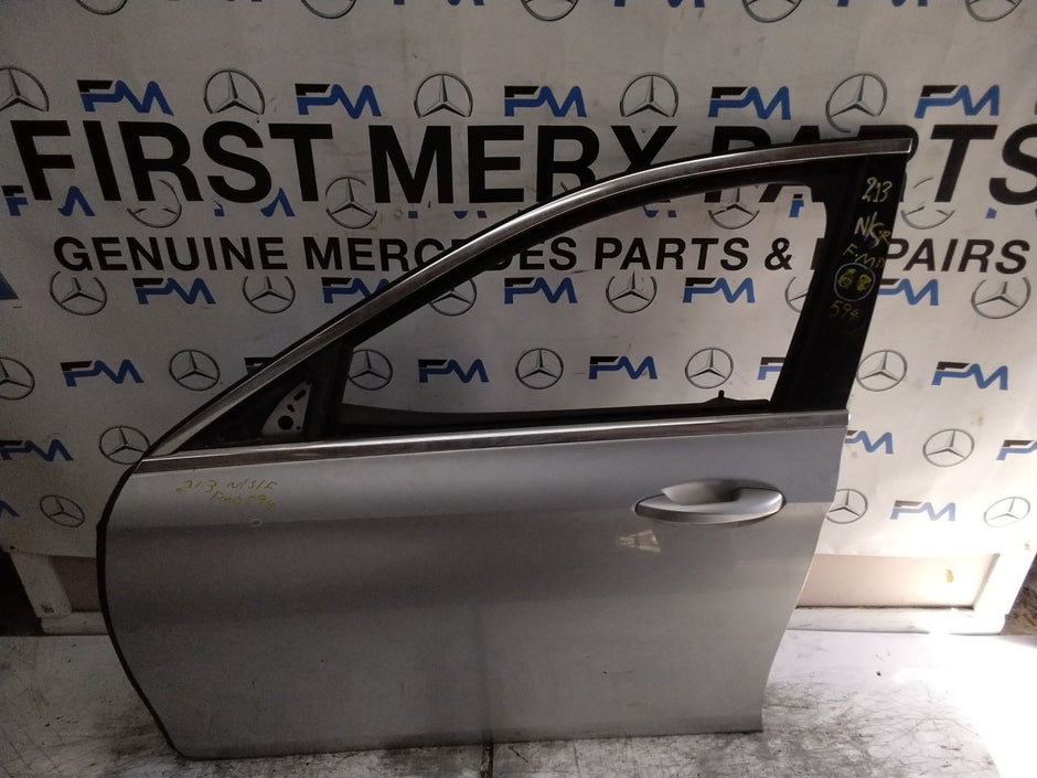 MERCEDES E-CLS W213 SLN PASSENGER FRONT DOOR NSF SILVER 2016-20 COMPLETE FMD594