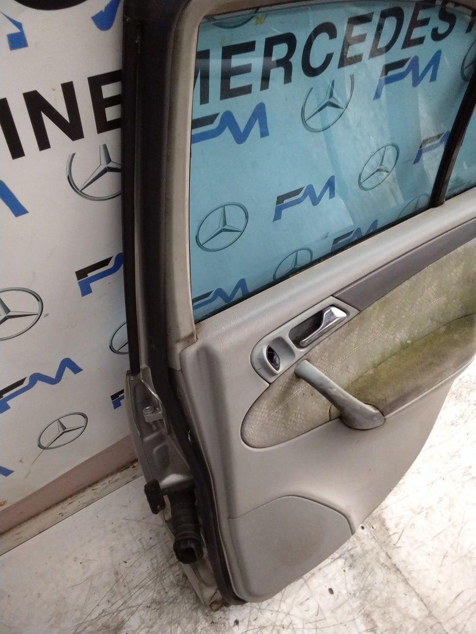 MERCEDES C-CLASS W203 DRIVER REAR DOOR OSR SILVER 2001-2004 COMPLETE FMD333