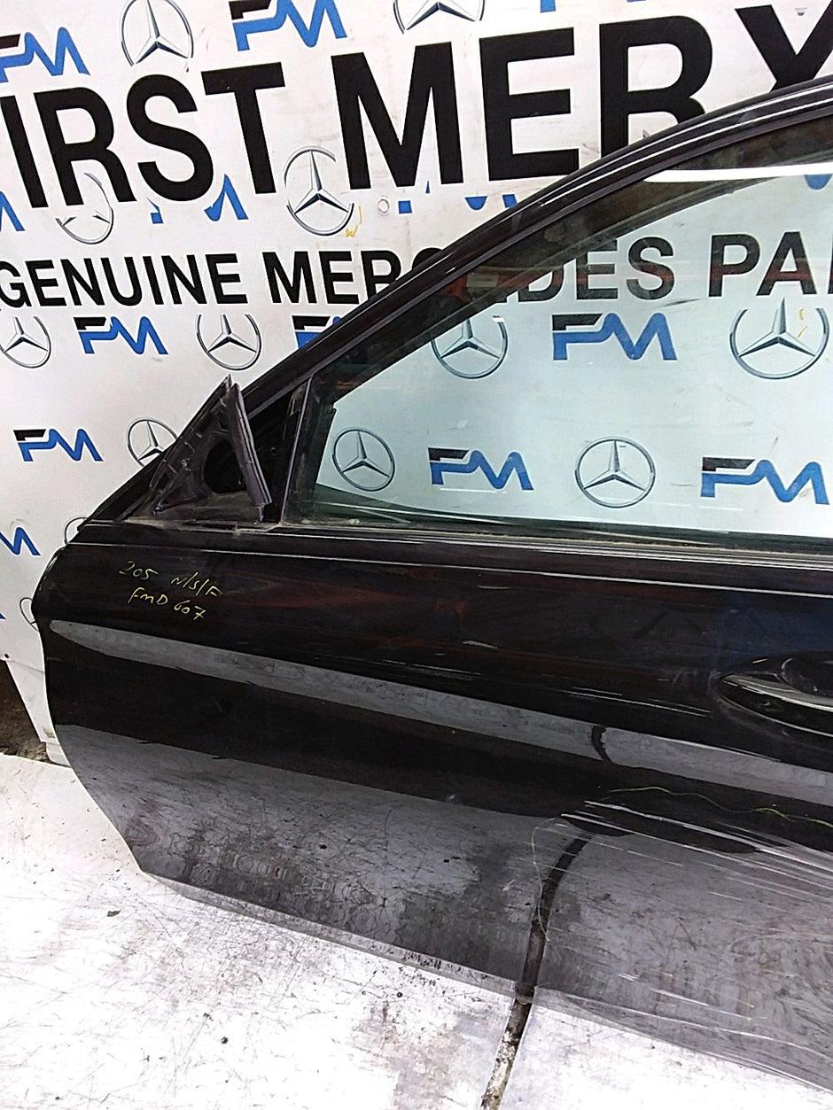 MERCEDES C-CLS W205 SLN PASSENGER FRONT DOOR NSF BLACK 2014-21 COMPLETE FMD607