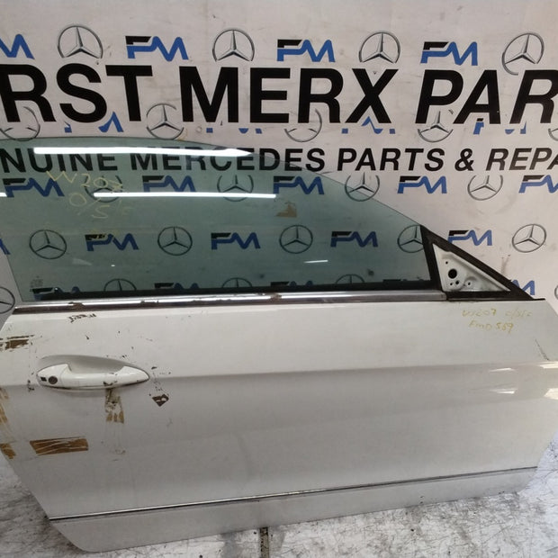 MERCEDES E-CLASS W207  DRIVER FRONT DOOR OSF WHITE 2009-16 COMPLETE FMD569