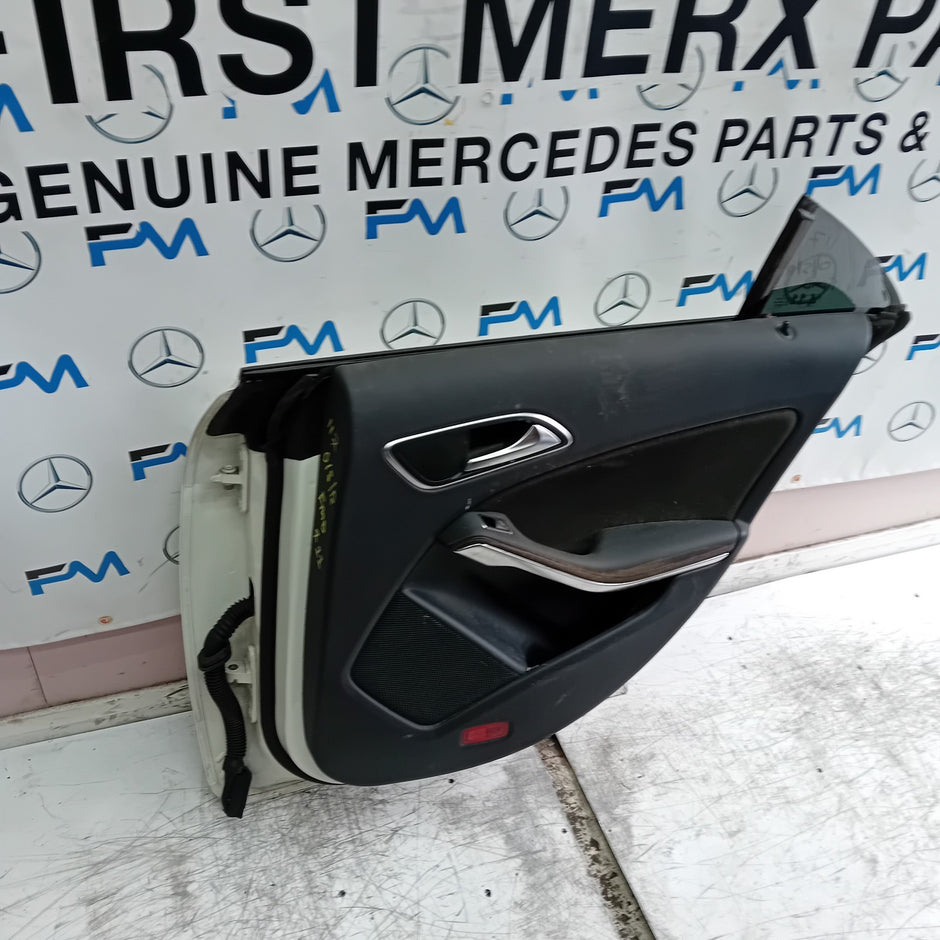 MERCEDES BENZ CLA W117 DRIVER REAR DOOR OSR 2013-19 WHITE COMPLETE FMD411