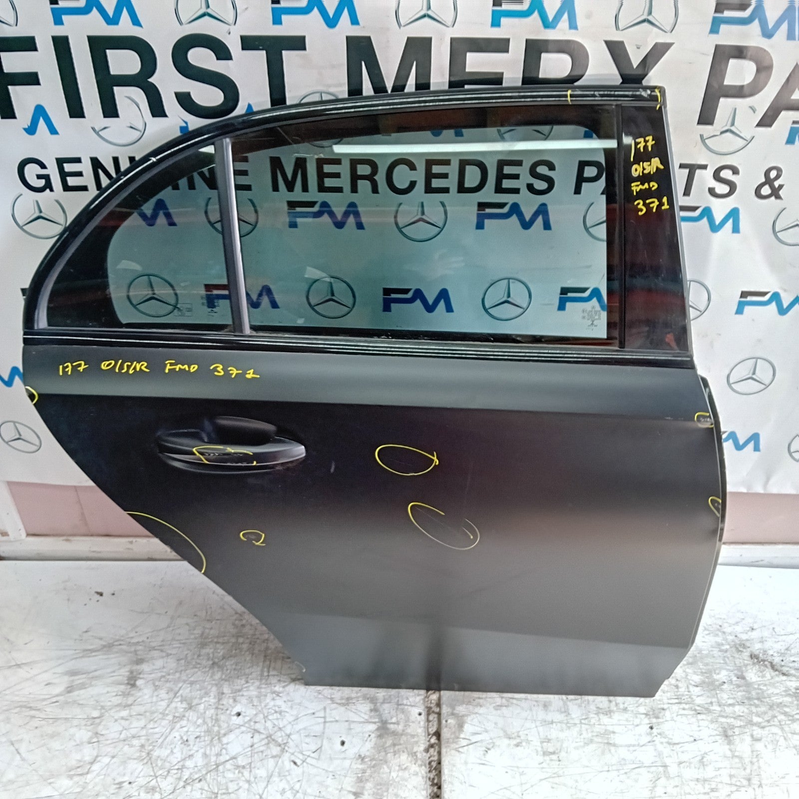MERCEDES BENZ A-CLASS W177 DRIVER REAR DOOR OSR GREY 2018 ON COMPLETE FMD371