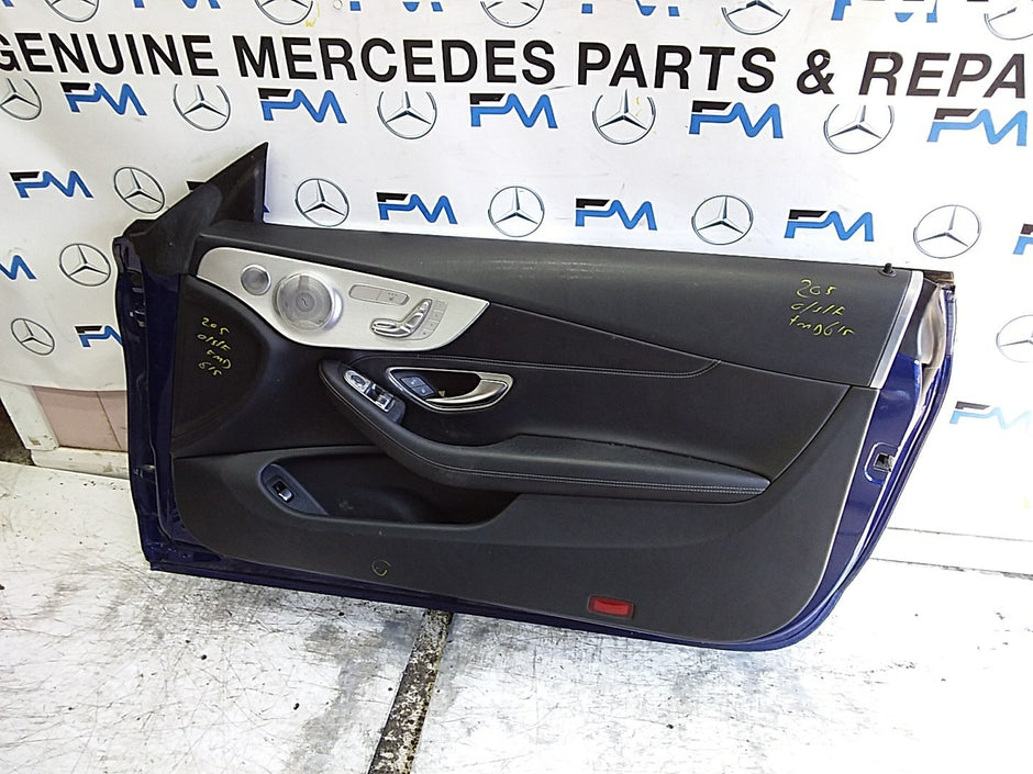 MERCEDES C-CLS W205 COUPE DRIVER FRONTDOOR OSF BLUE 2016 ONWARDS COMPLETE FMD615