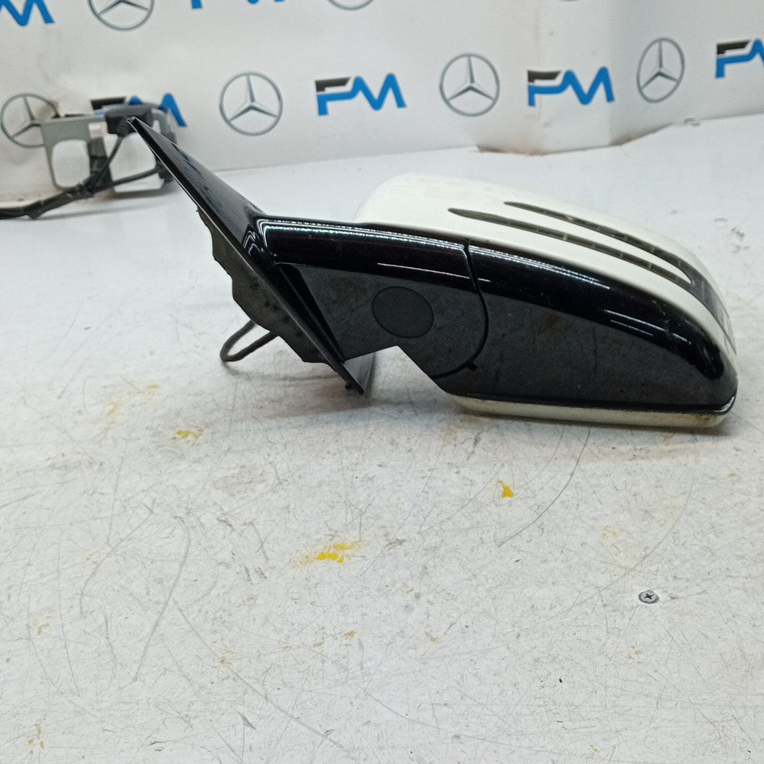 MERCEDES E-CLASS W207 PASSENGER WING MIRROR NS WHITE 2009-2016 FMM57