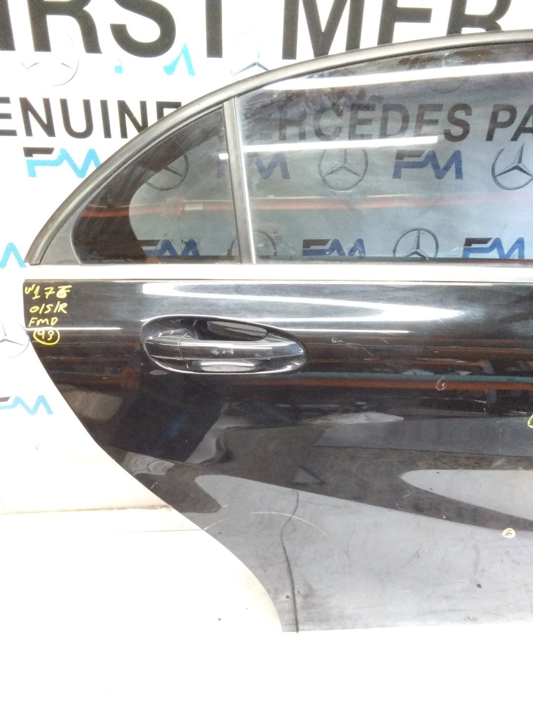 MERCEDES BENZ  A-CLASS W176 DRIVER SIDE REAR DOOR O/S/R COMPLETE BLACK FMD93