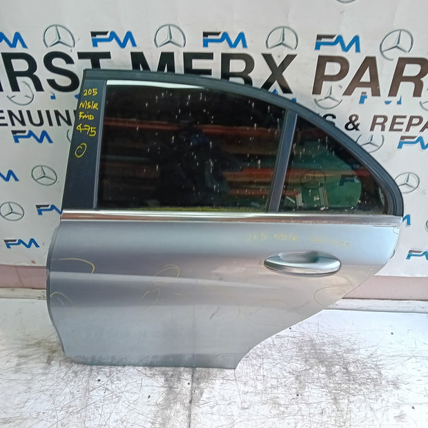 MERCEDES C-CLASS W205 PASSENGER REAR DOOR NSR SILVER 2014 ON COMPLETE FMD475
