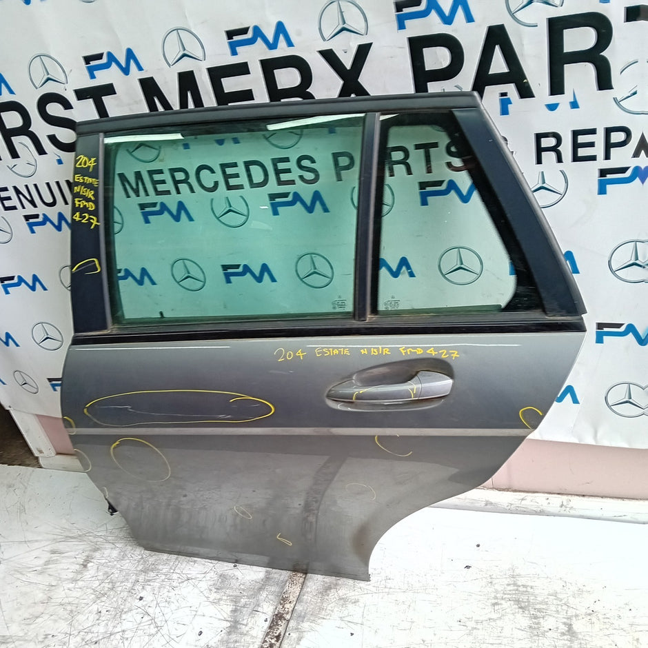 MERCEDES C-CLASS W204 EST PASSENGER REAR DOOR NSR GREY 2008-14 COMPLETE FMD427