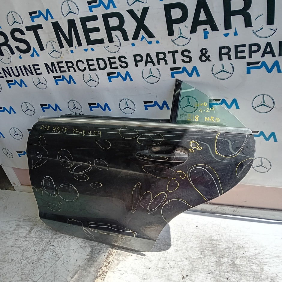MERCEDES CLS W218 COUPE PASSENGER REAR DOOR NSR BLACK 2011-17 COMPLETE FMD429