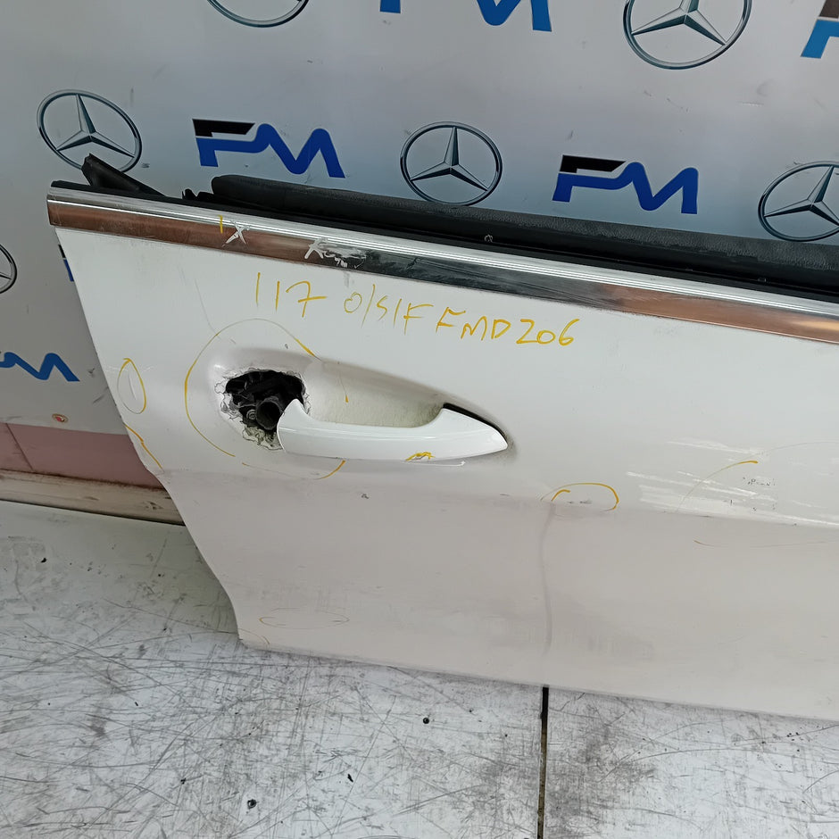 MERCEDES BENZ CLA W117 COUPE DRIVER FRONT DOOR OSF WHITE 2013- 2019 FMD206