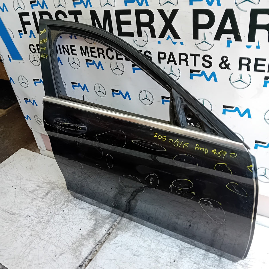 MERCEDES BENZ C-CLASS W205 SLN DRIVER FRONT DOOR OSF BLACK 2014 ON FMD469