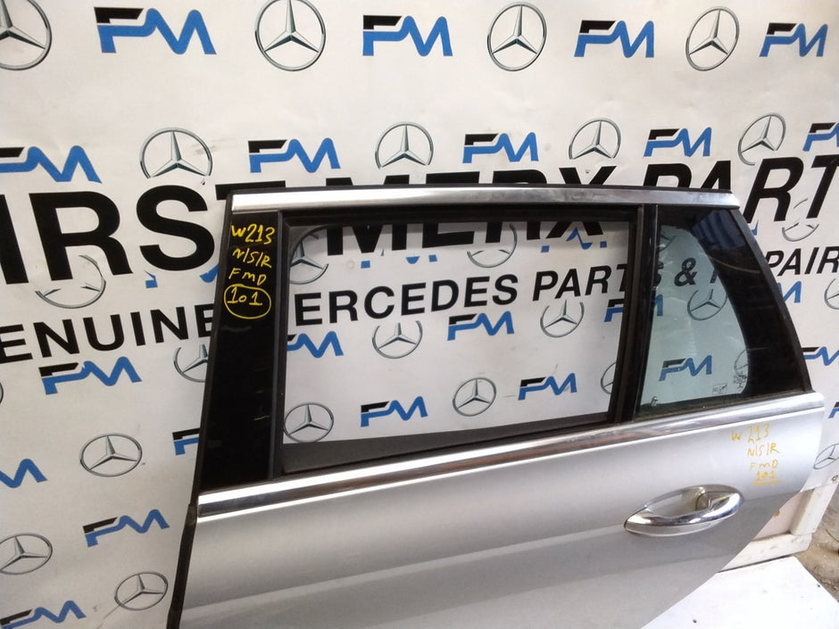 MERCEDES BENZ E-CLASS W213 PASSENGER SIDE REAR DOOR N/S/R COMPLETE SILVER FMD101
